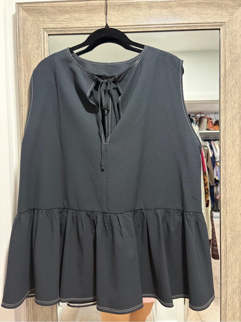 ASOS Curve Black Peplum Blouse - Picture 5 of 6